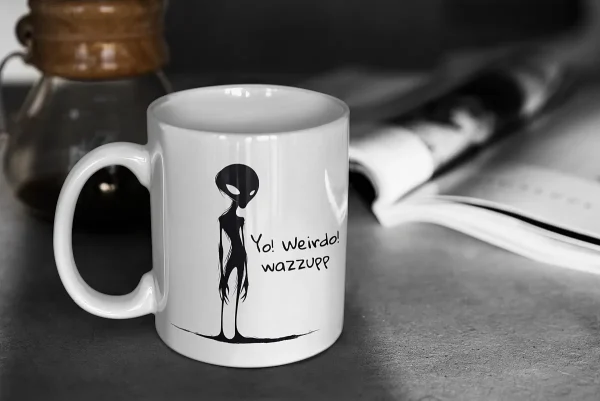 Alien Yo Weirdo Ceramic Mug - Display