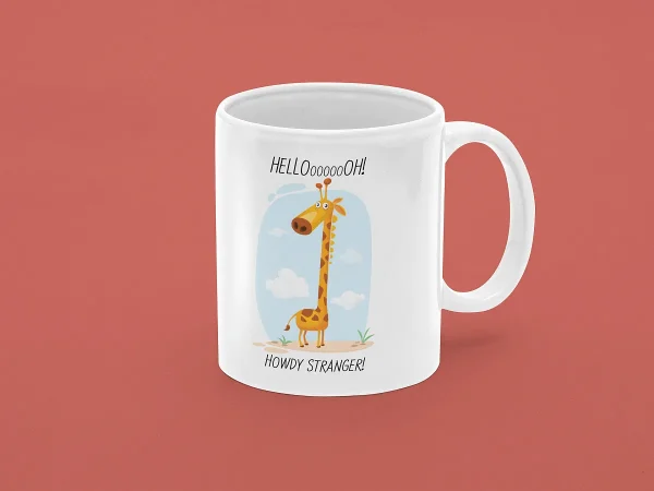 Cartoon Giraffe Ceramic Mug COF002 - FT-IMG