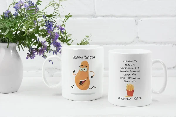 Hakuna Batata Ceramic Mug - COF003 - Display