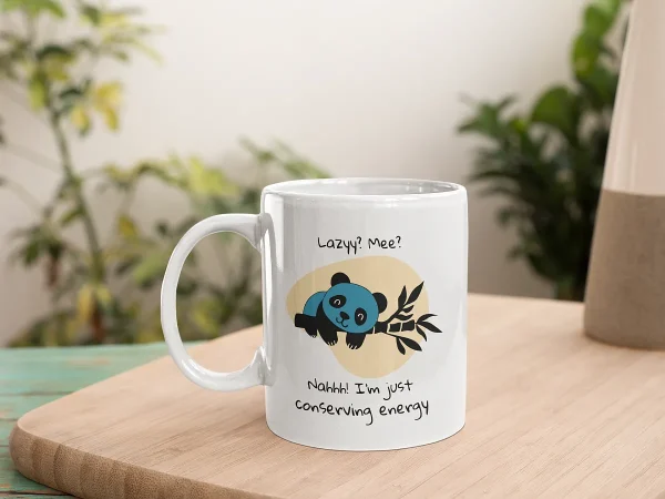 Lazy Panda Ceramic Mug - COF005 - Display