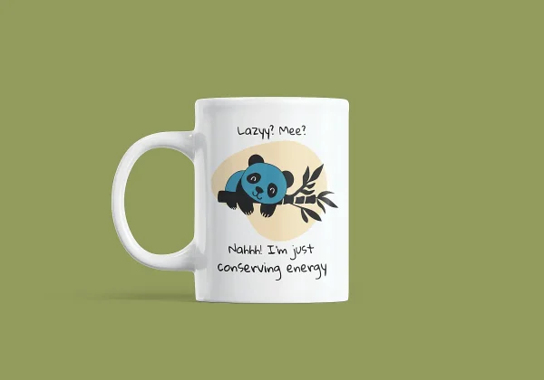 Lazy Panda Ceramic Mug - COF005 - FT-IMG