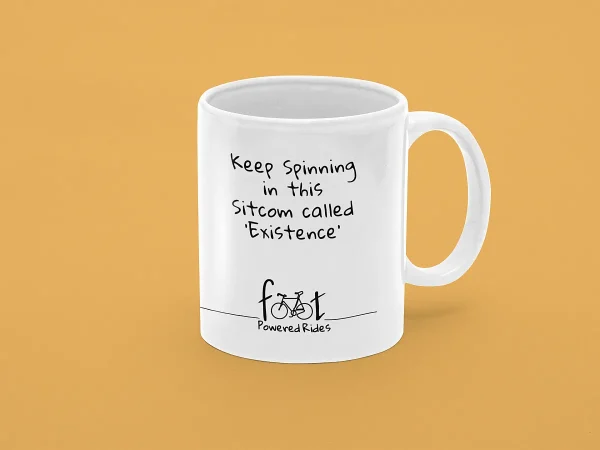 Life is short - pedal on Ceramic Mug FPR002 - Back