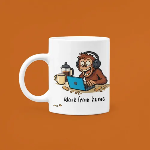 Work From Home Mug – Monkeying Around 9–5: Mugzcetera Originals