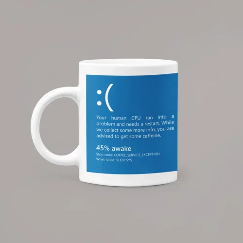 Blue Screen of Coffee Mug - BSOD Inspired by Mugzcetera