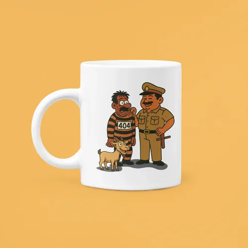 404 Found Convict Mug by Mugzcetera