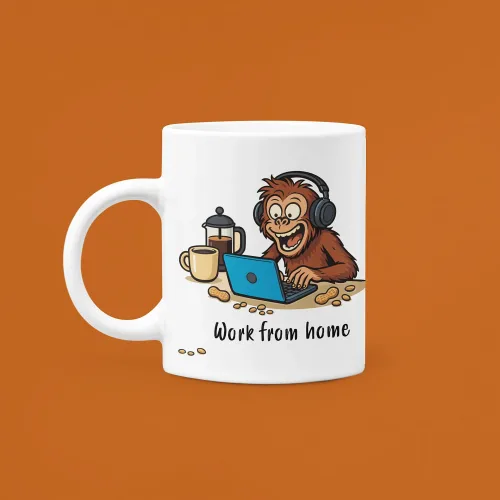 Work From Home Mug – Monkeying Around 9–5: Mugzcetera Originals