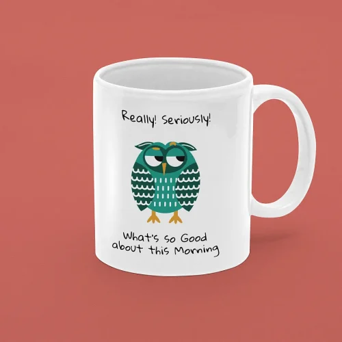 Grumy Owl Ceramic Mug - COF009 - FT-IMG